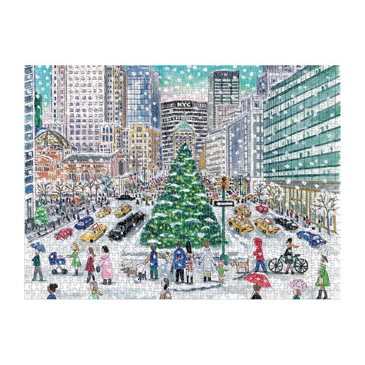 Michael Storrings Snowfall on Park Avenue 1000 Piece Puzzle Galison 