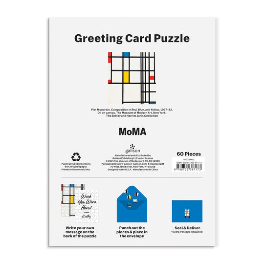 MoMA Mondrian Greeting Card Puzzle Greeting Card Puzzles MoMA Collection 