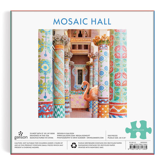 Mosaic Hall 500 Piece Puzzle 500 Piece Puzzles Galison 