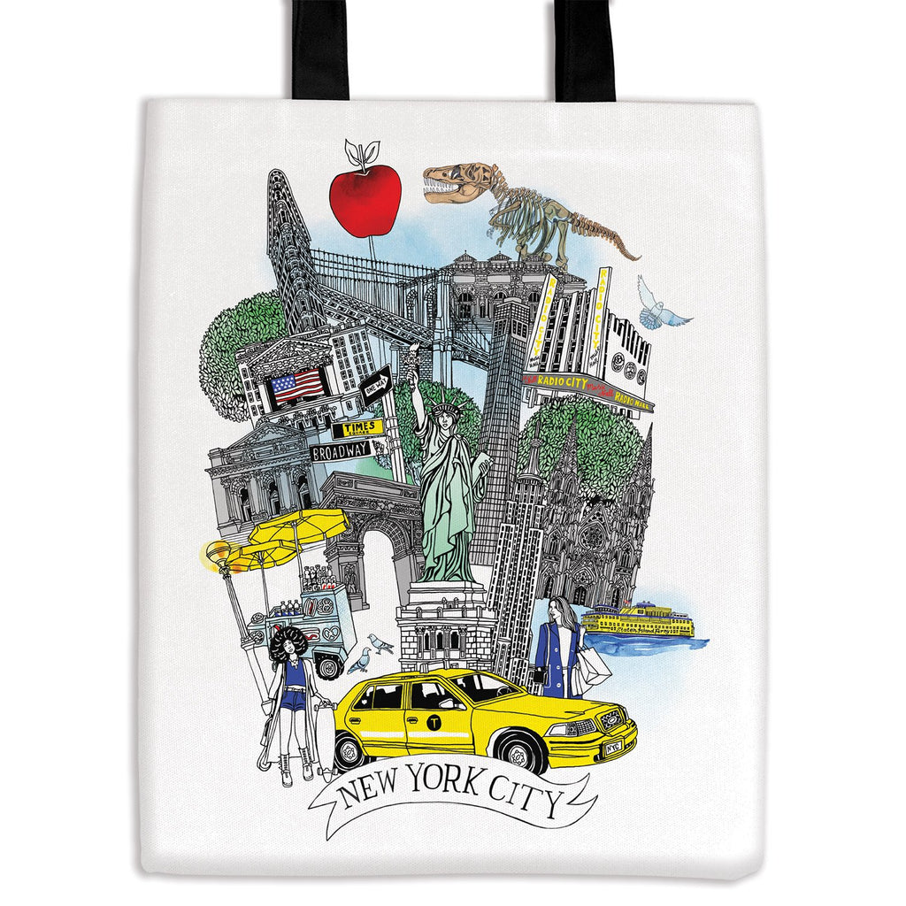 Cities print tote bag best sale