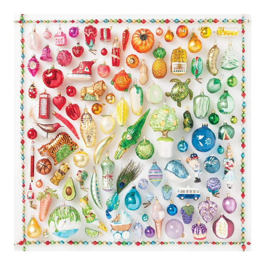 Rainbow Ornaments 500 Piece Puzzle holiday 500 Piece Puzzles Galison 