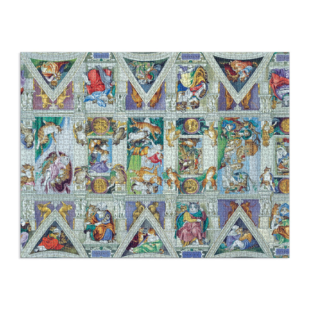 Sistine Chapel Ceiling Meowsterpiece of Western Art 2000 Piece Jigsaw Puzzle 2000 Piece Puzzles Susan Herbert 