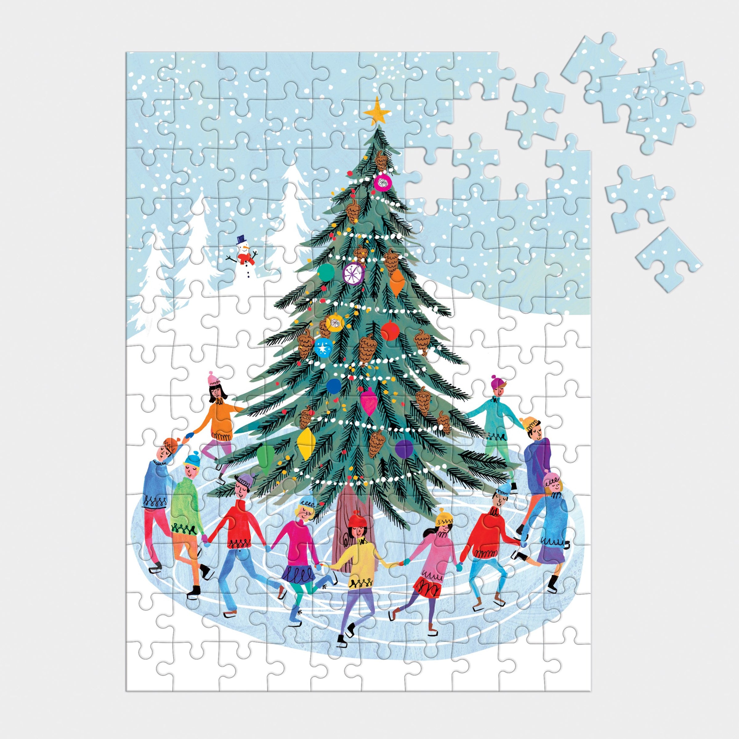 Tree Skaters 130 Piece Puzzle Ornament