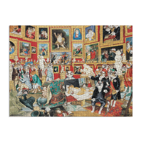 Tribuna of the Uffizi Meowsterpiece of Western Art 1500 Piece Jigsaw Puzzle 1500 Piece Puzzles Susan Herbert 