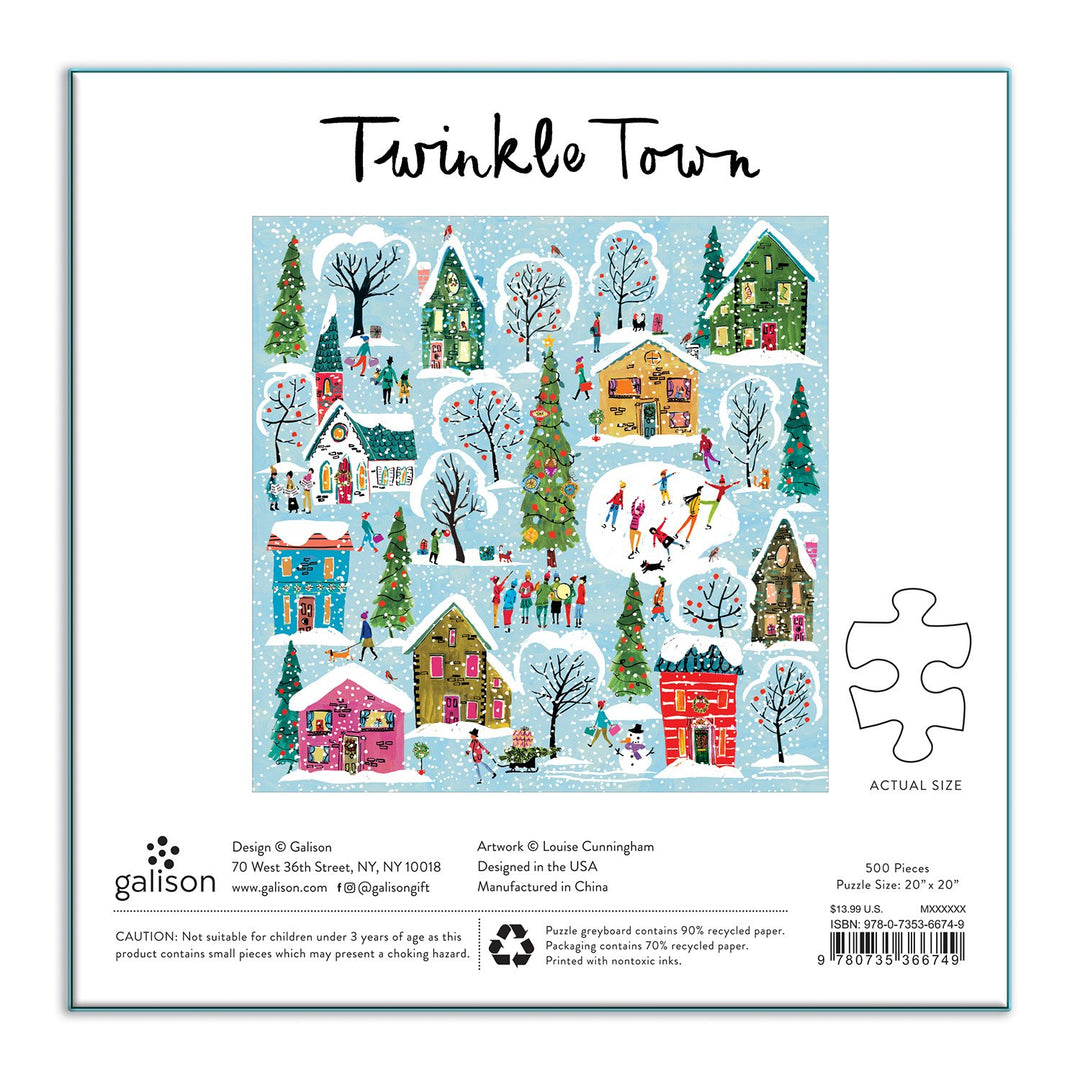 Twinkle Town 500 Piece Puzzle holiday 500 Piece Puzzles Galison 