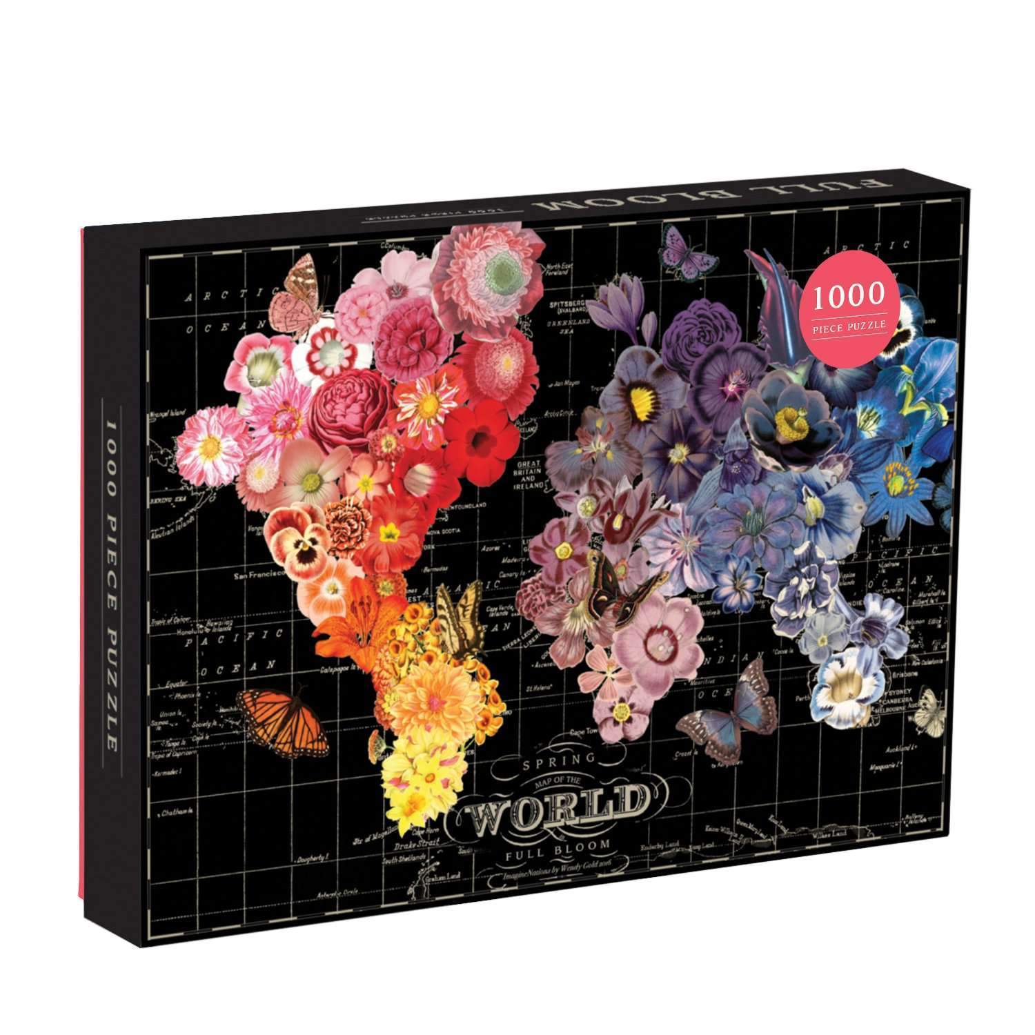 World map store puzzle 1000