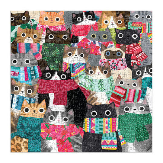 Wintry Cats 500 Piece Puzzle Puzzles Angela Rozelaar 